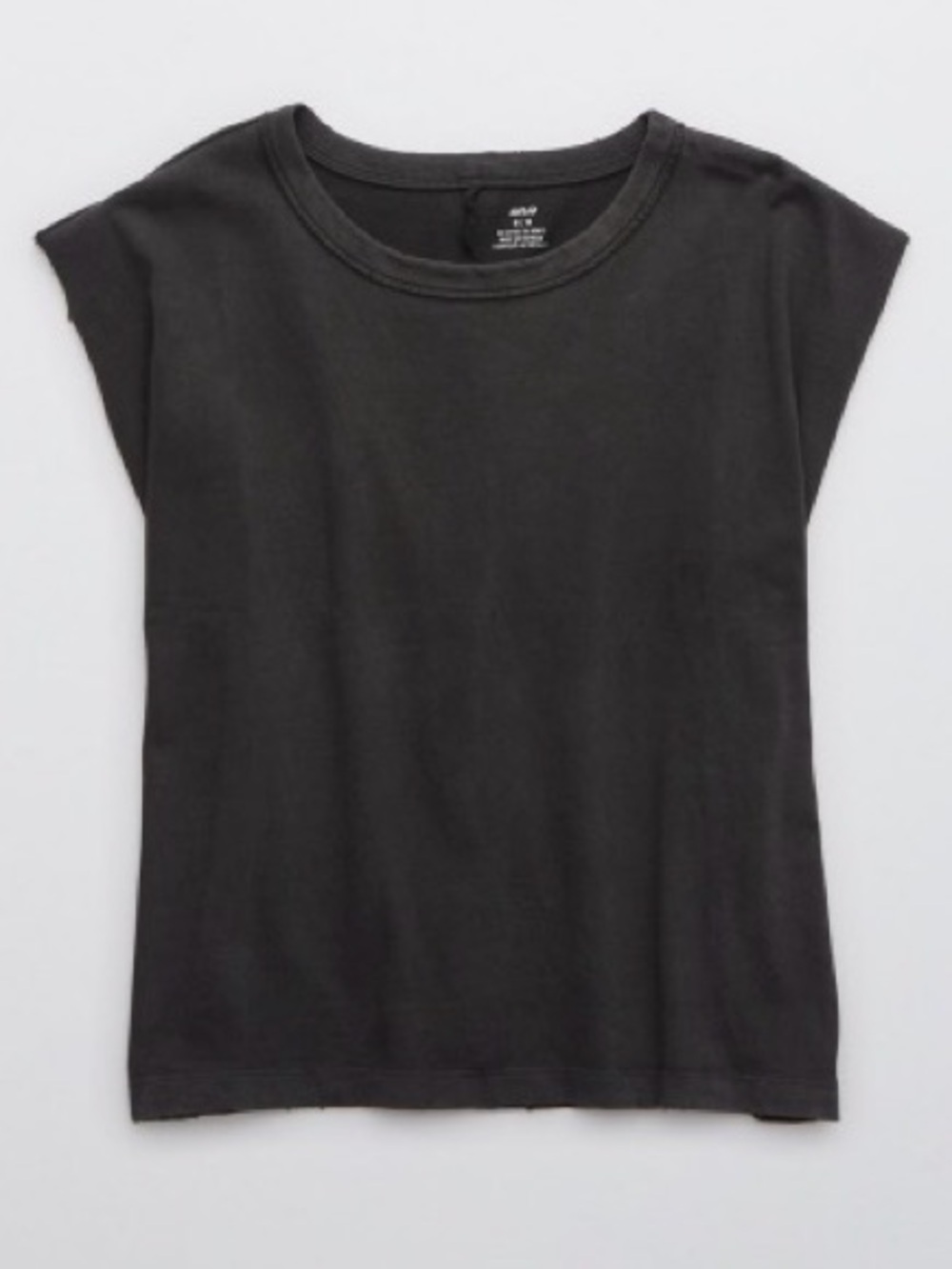 Aerie dolman Sleeveless oversized muscle t-Shirt - Charcoal Gray